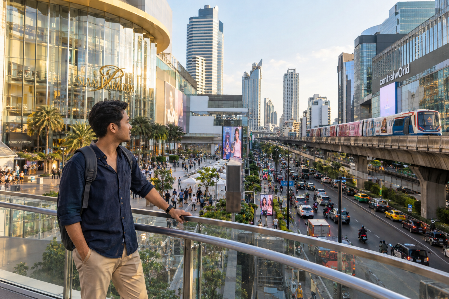 The Skywalk Connects Most of the Malls