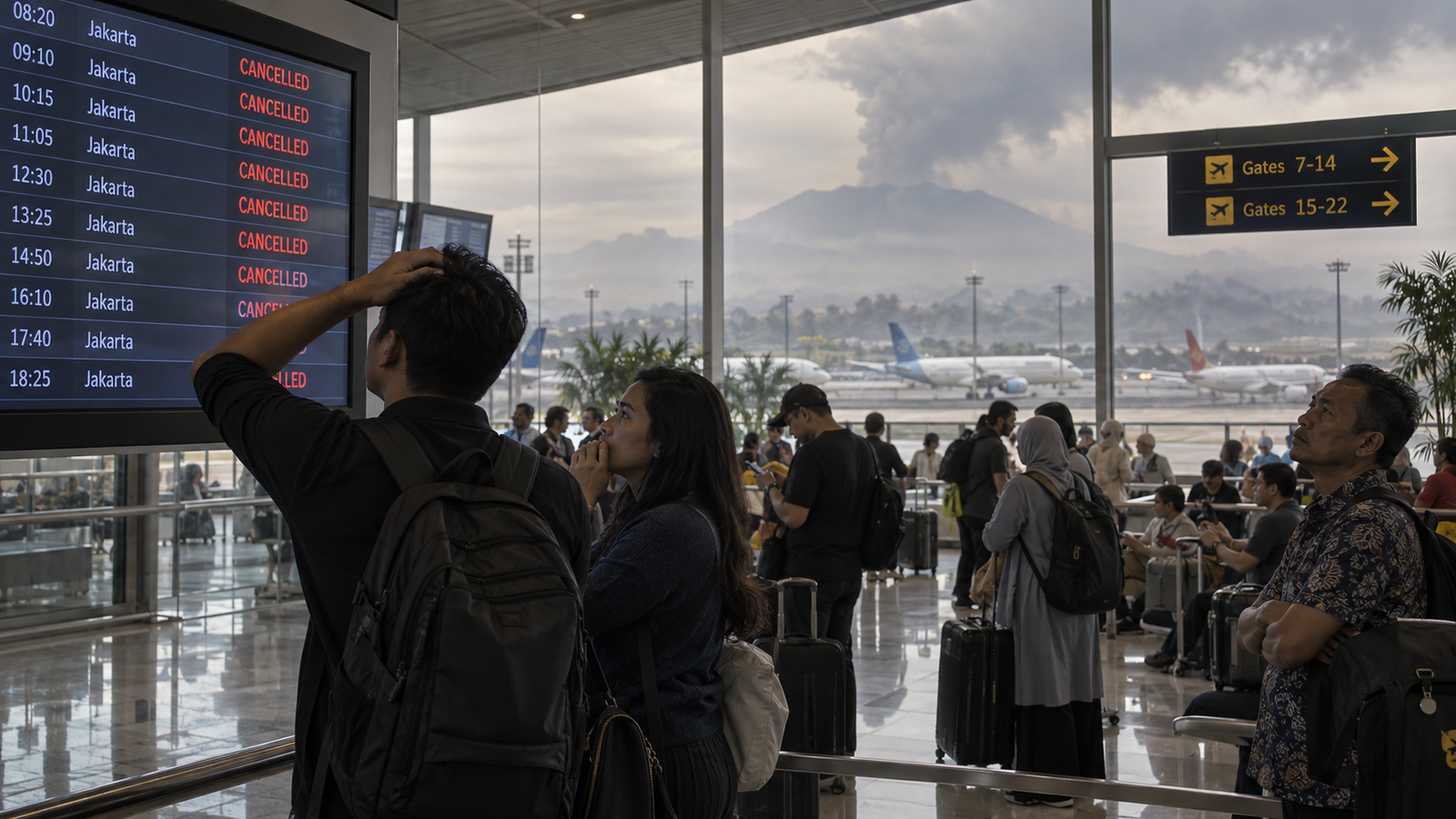 Volcanic Ash Grounds Flights to Jakarta