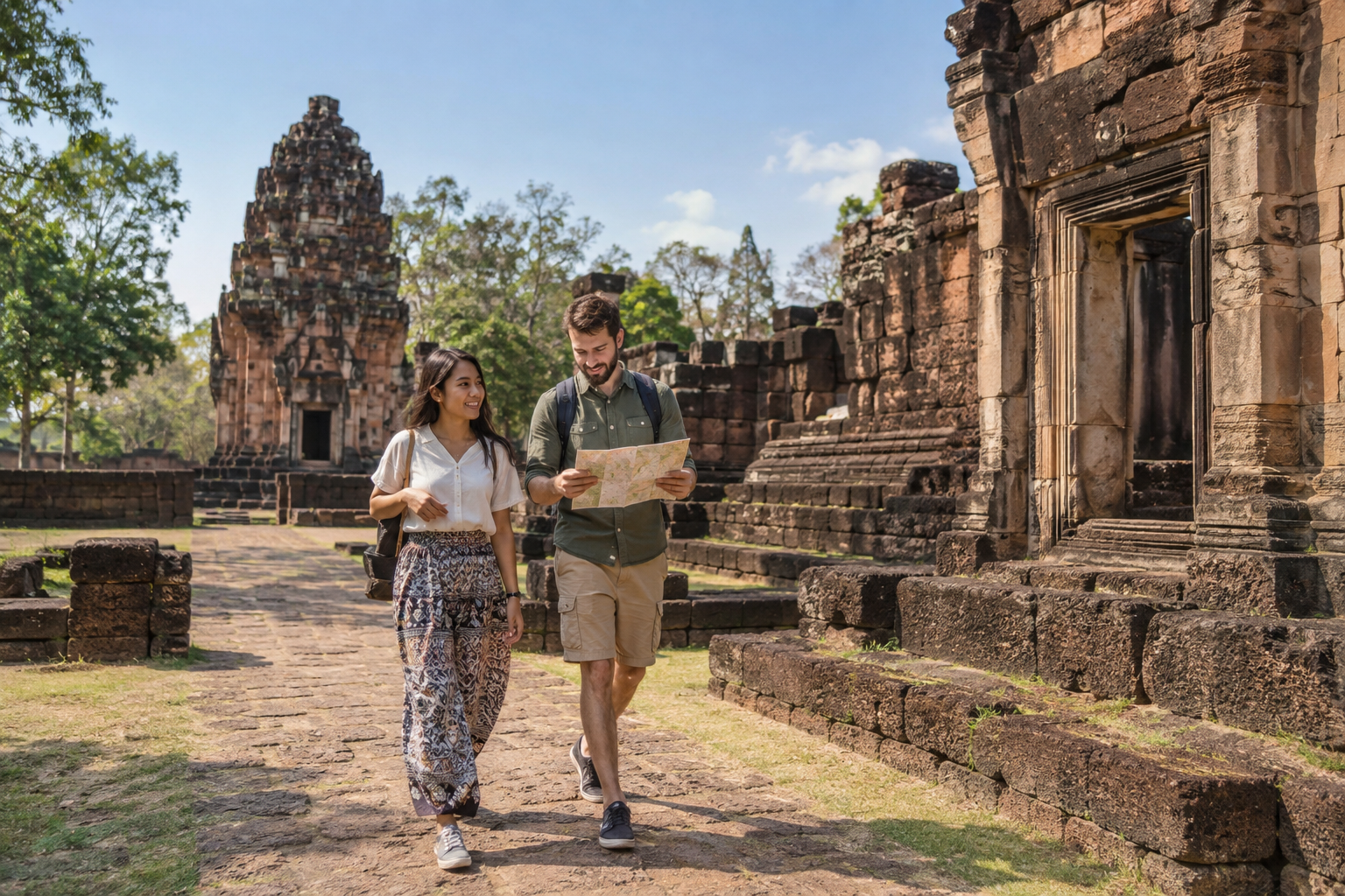 Walking Through Historical Ruins in Khon Kaen