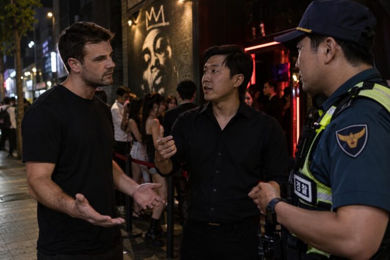 A Nightclub Fight and Arrest in South Korea