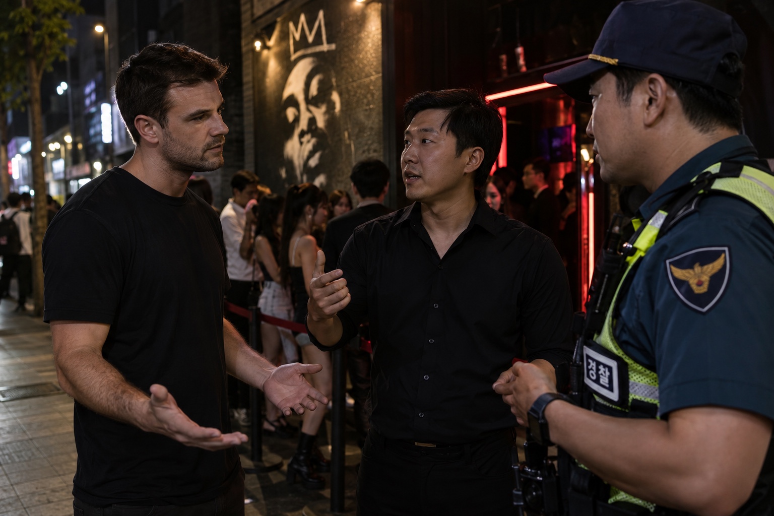 A Nightclub Fight and Arrest in South Korea