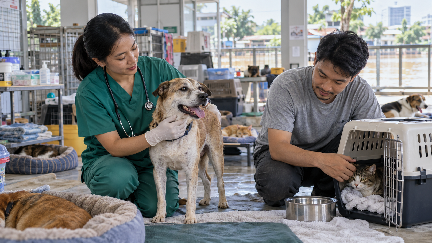 Bangkok Animal Shelter Helps Flood Displaced Pets