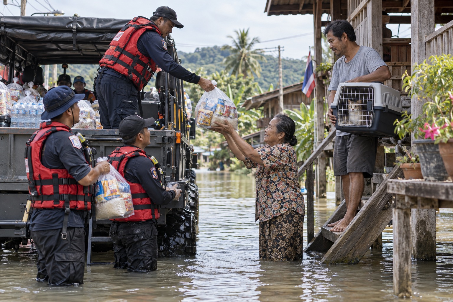 Flood Relief and Pet Evacuation in Thailand