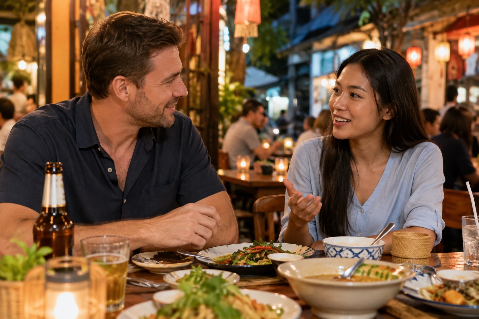 Meeting Ren at a Restaurant in Bangkok