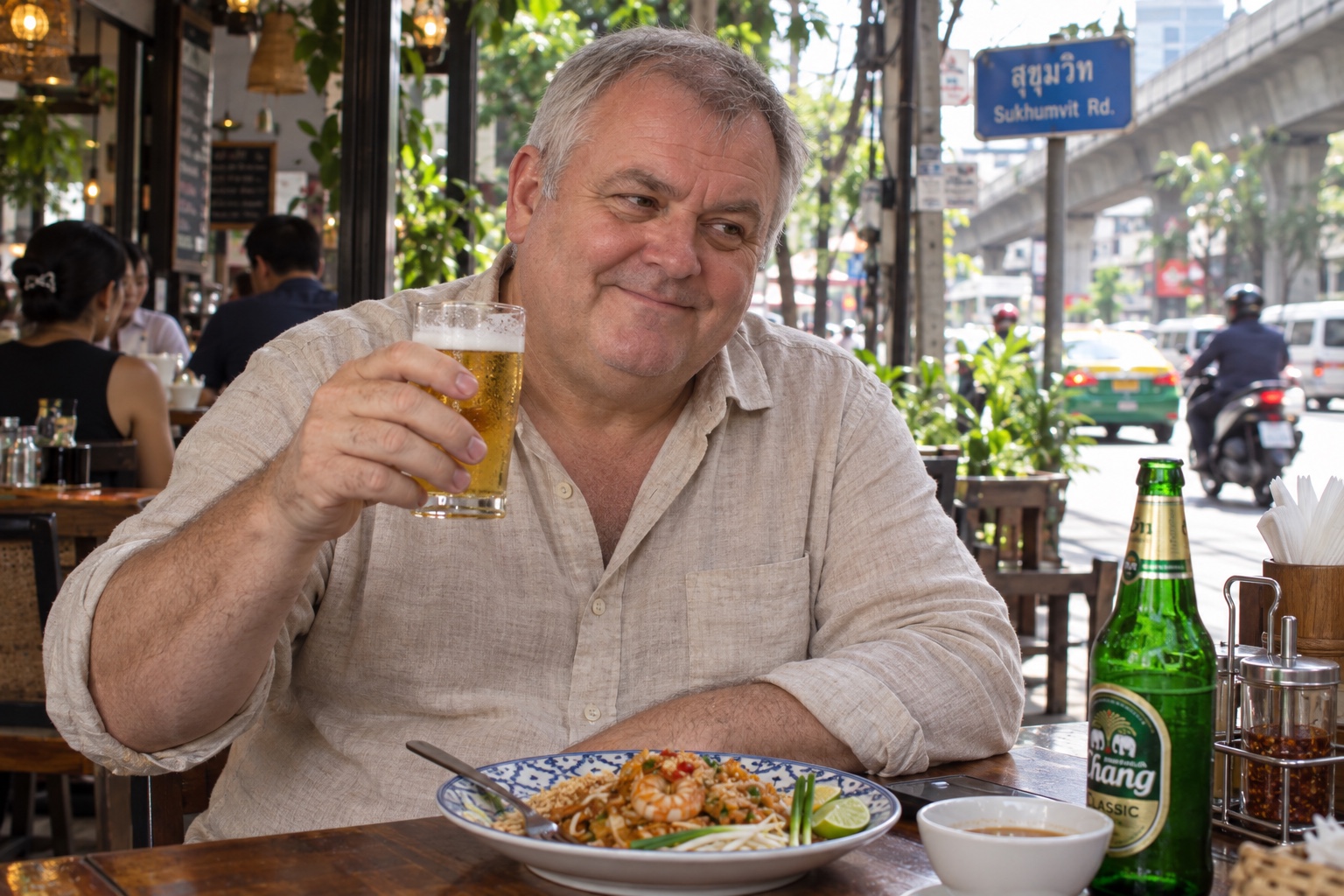 My First Chang Beer in Bangkok