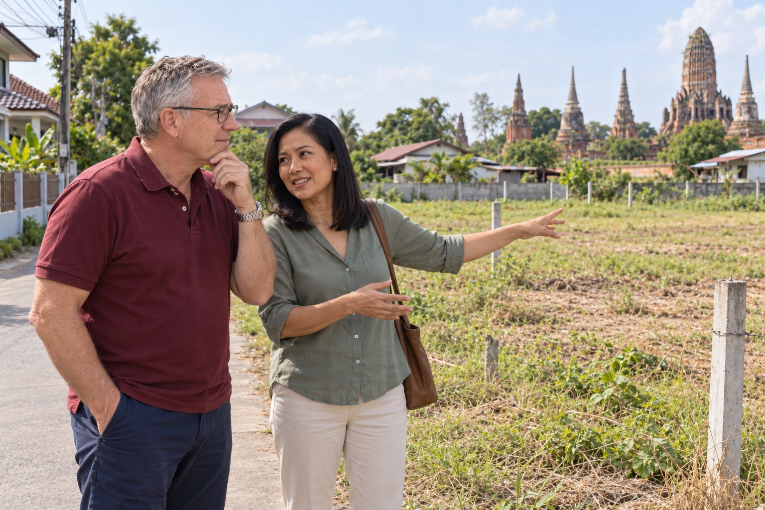 Visiting Ayutthaya and Considering a House Near Her Family