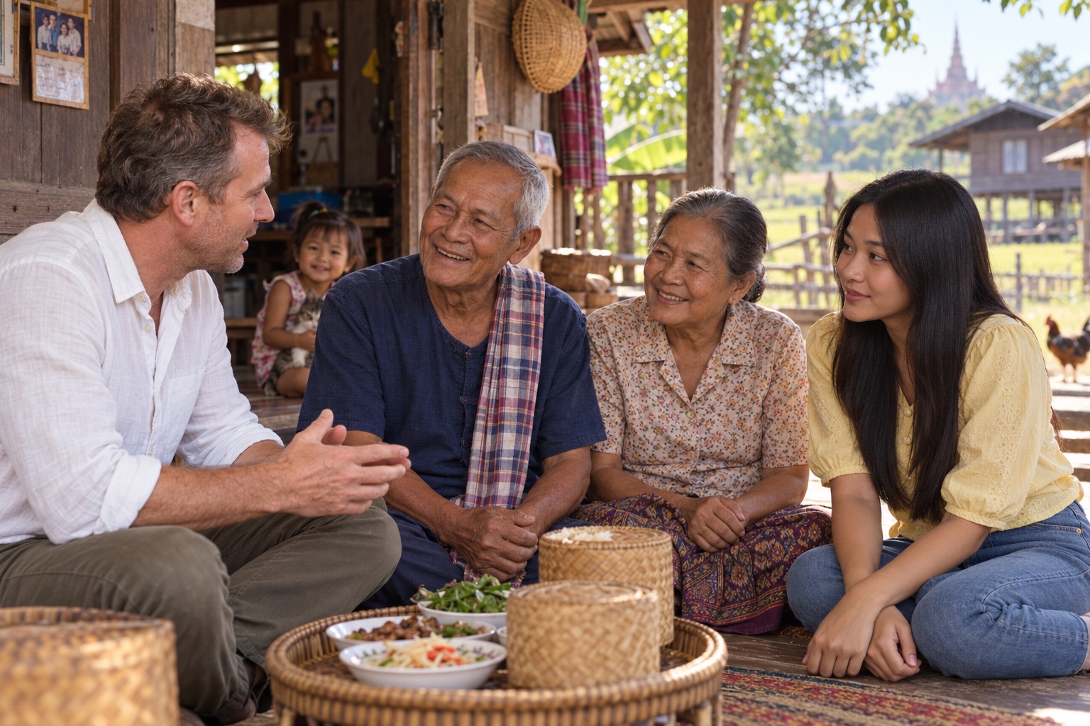 Visiting Her Family in Roi Et